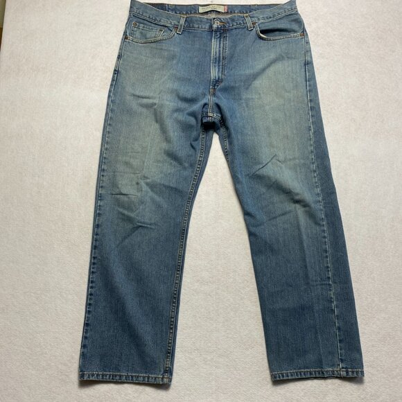 Levi's 505 Jeans Men's 40 Blue Denim Straight Leg Actual Size 38 x 29.5 - Picture 7 of 8